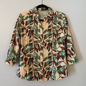Royal Robbins Pink Floral Print Snap Up Shirt Bug Barrier Gorpcore Outdoor XS